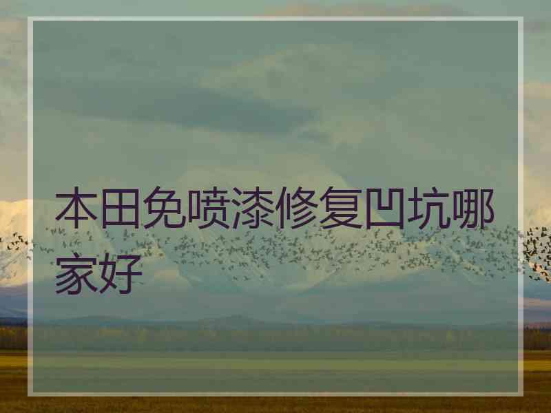 本田免喷漆修复凹坑哪家好
