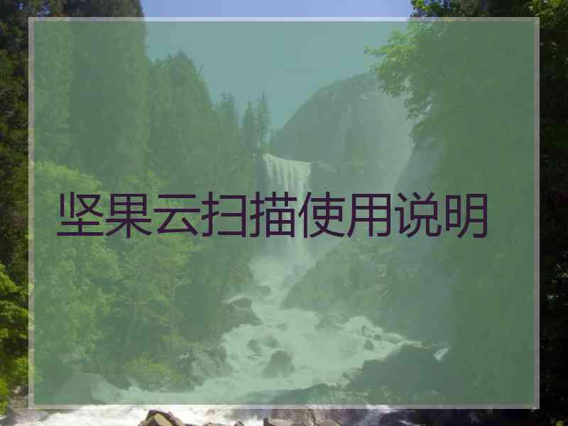 坚果云扫描使用说明