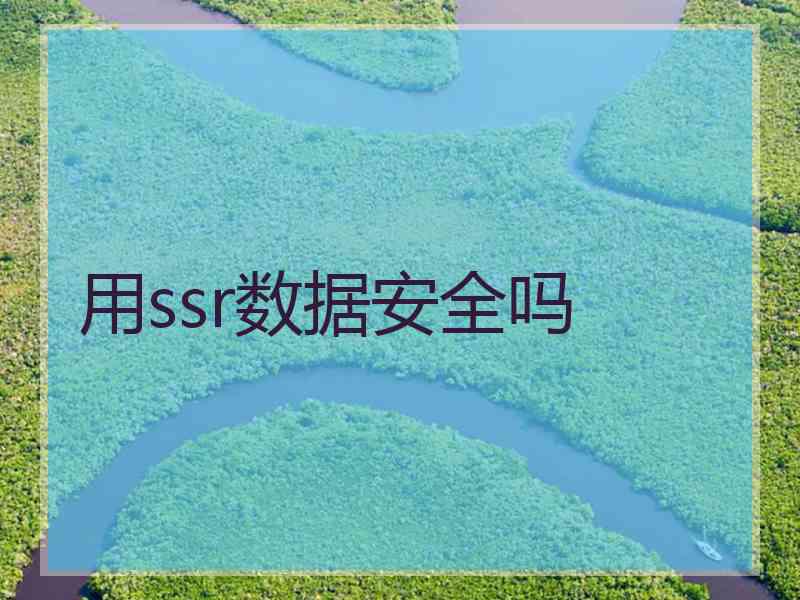 用ssr数据安全吗