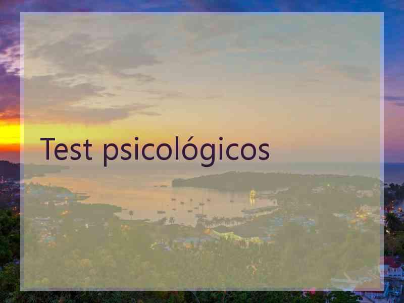 Test psicológicos