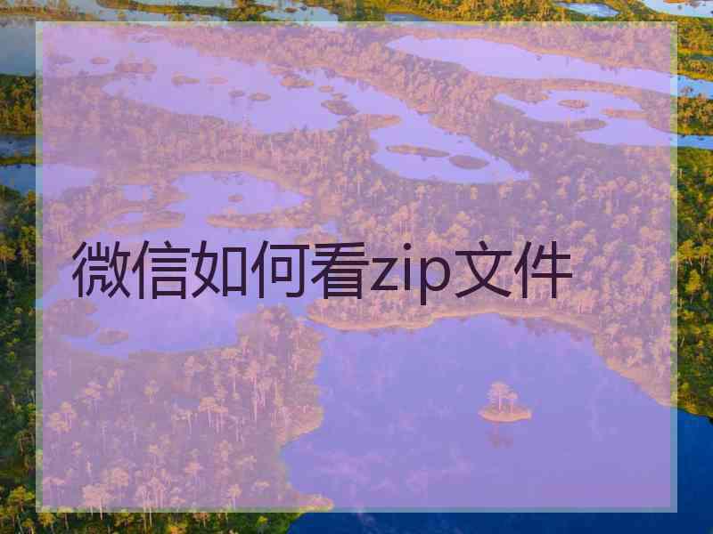 微信如何看zip文件