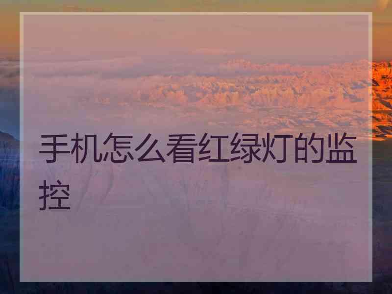 手机怎么看红绿灯的监控