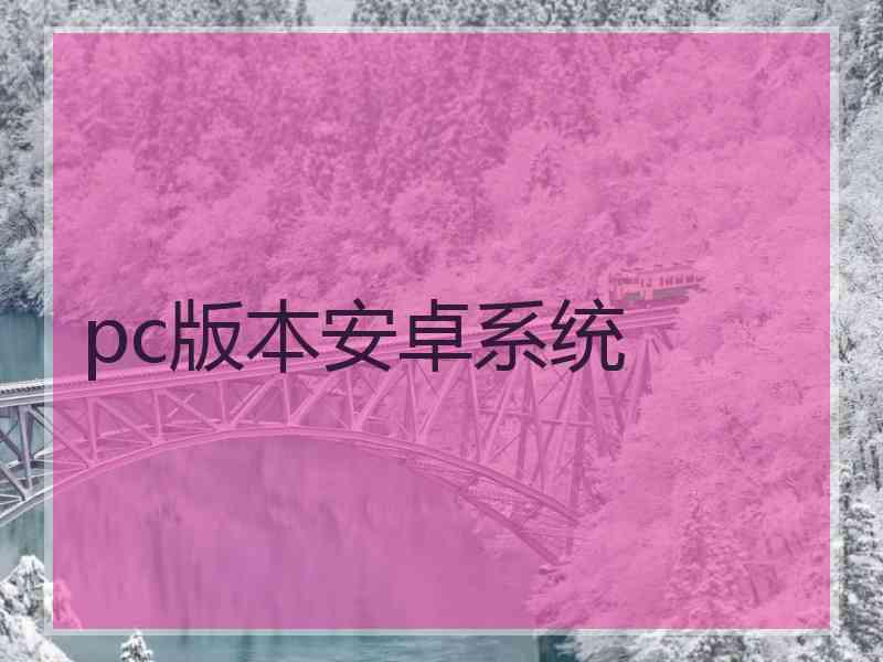 pc版本安卓系统