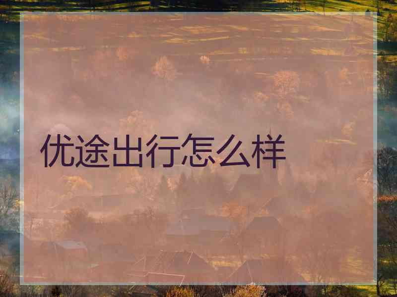 优途出行怎么样