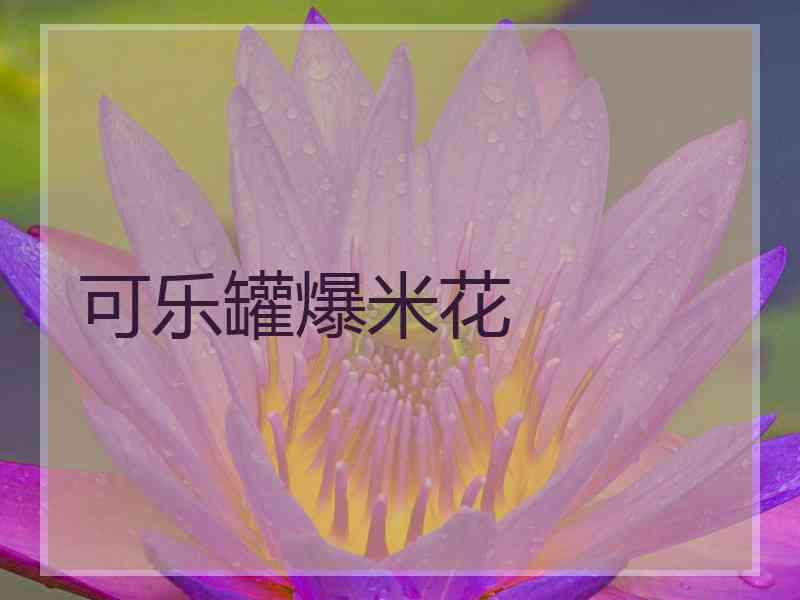 可乐罐爆米花