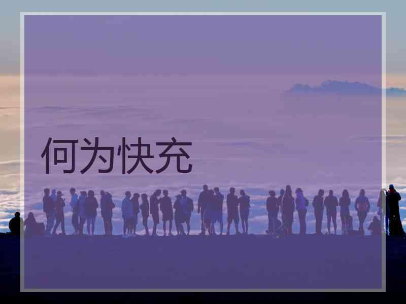 何为快充