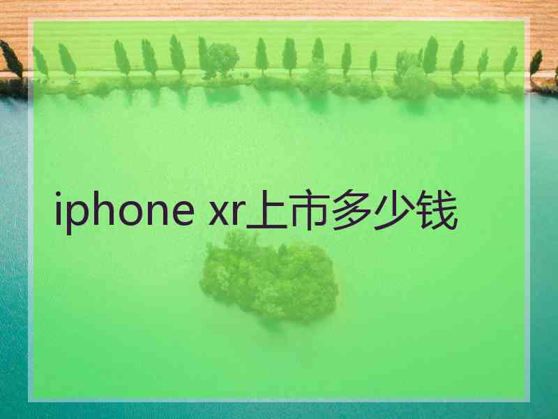 iphone xr上市多少钱