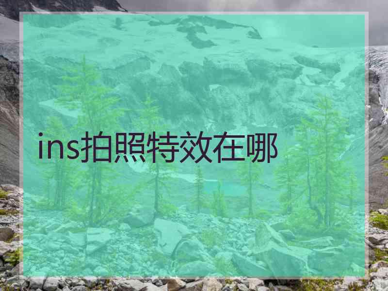 ins拍照特效在哪