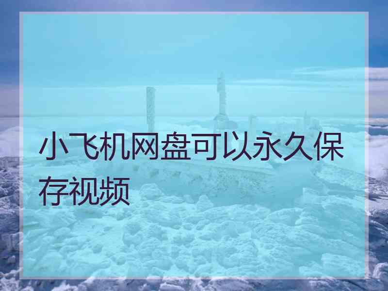 小飞机网盘可以永久保存视频