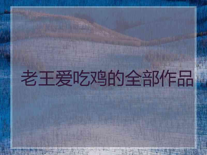老王爱吃鸡的全部作品