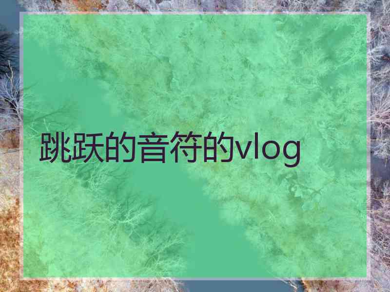 跳跃的音符的vlog