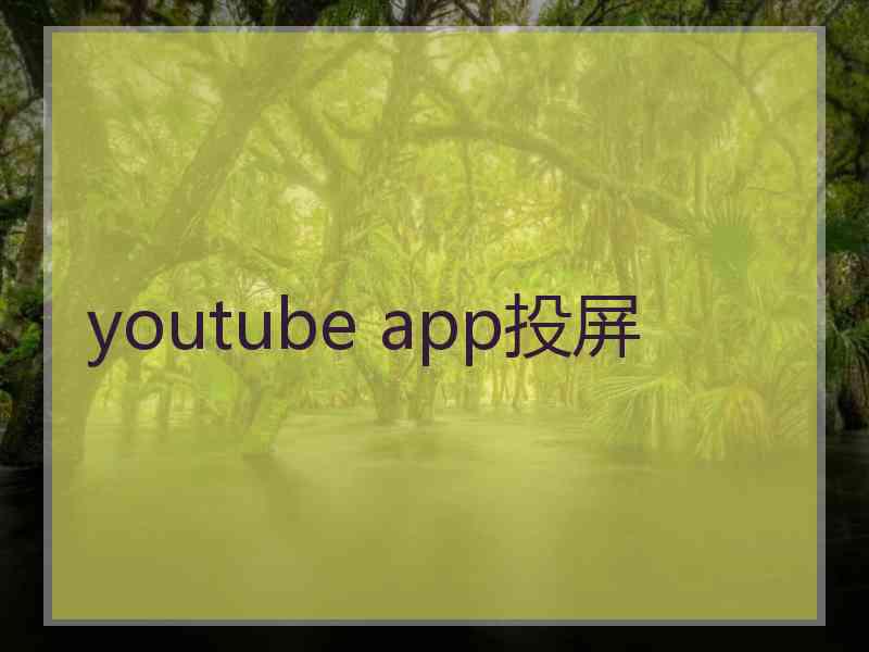 youtube app投屏