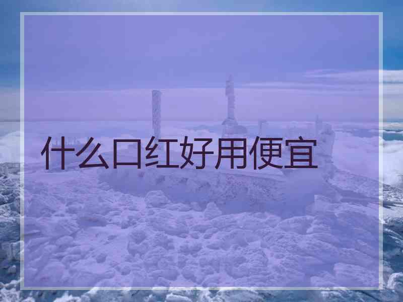 什么口红好用便宜