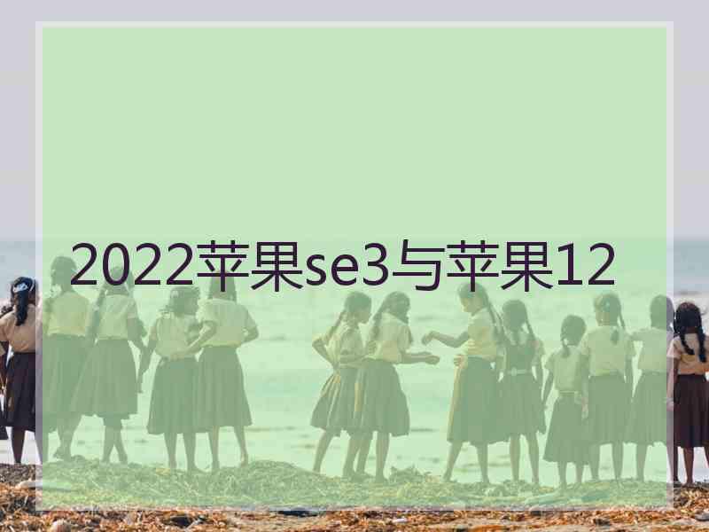 2022苹果se3与苹果12