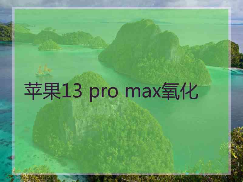 苹果13 pro max氧化