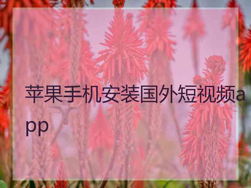 苹果手机安装国外短视频app