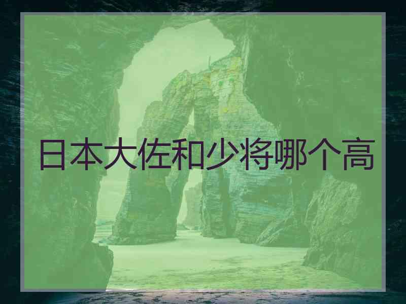 日本大佐和少将哪个高
