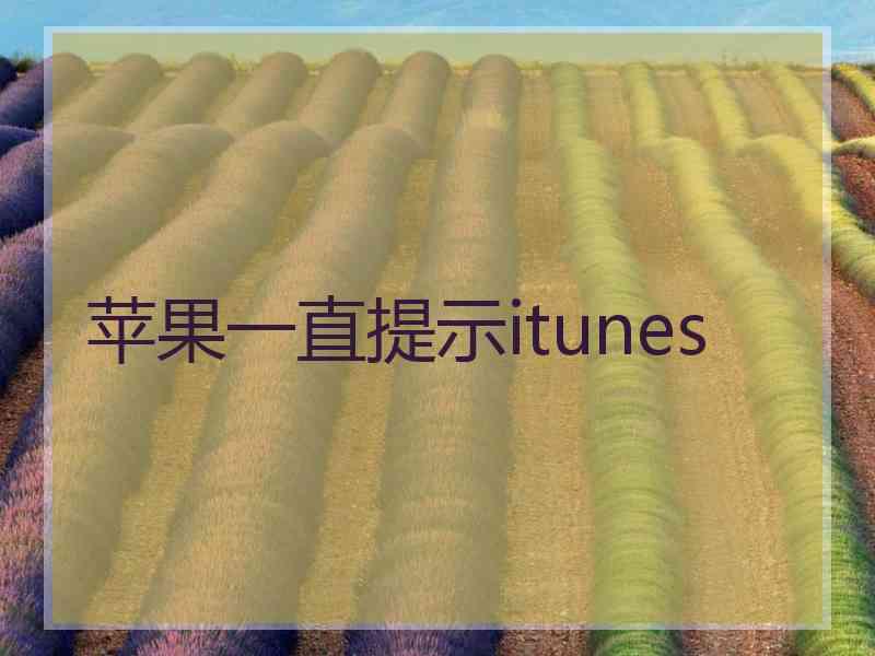 苹果一直提示itunes