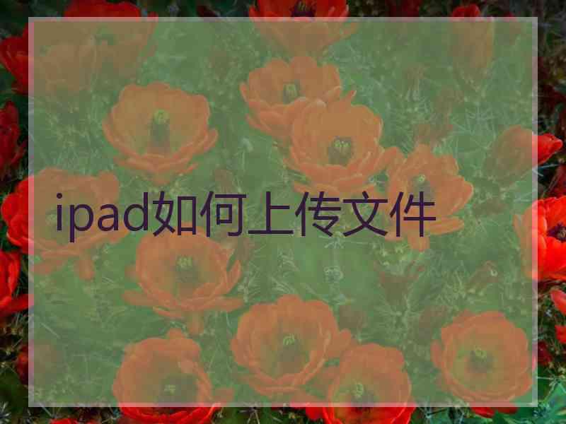 ipad如何上传文件