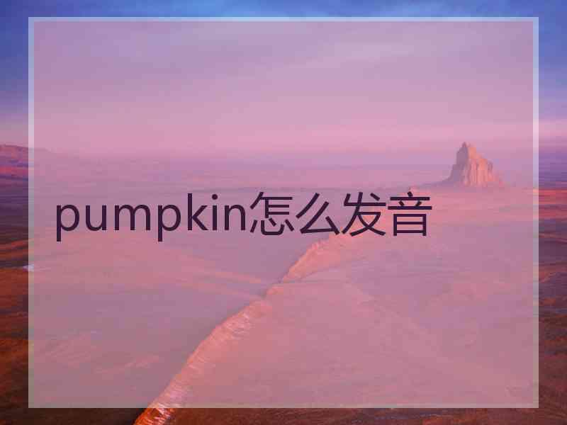 pumpkin怎么发音