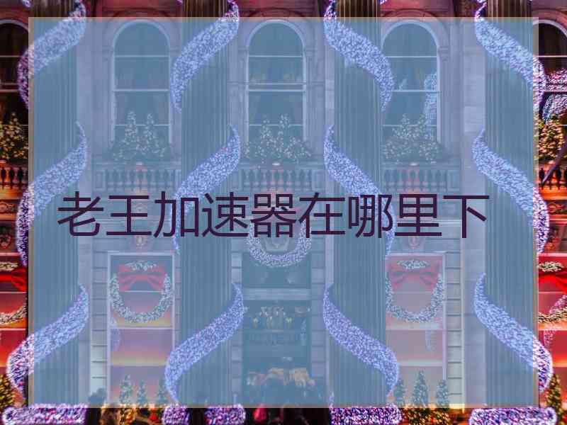 老王加速器在哪里下