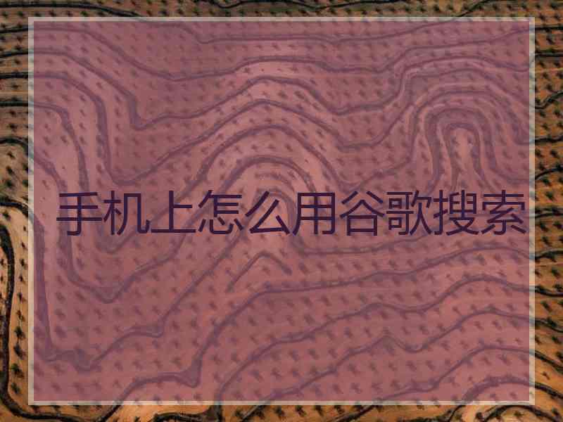 手机上怎么用谷歌搜索