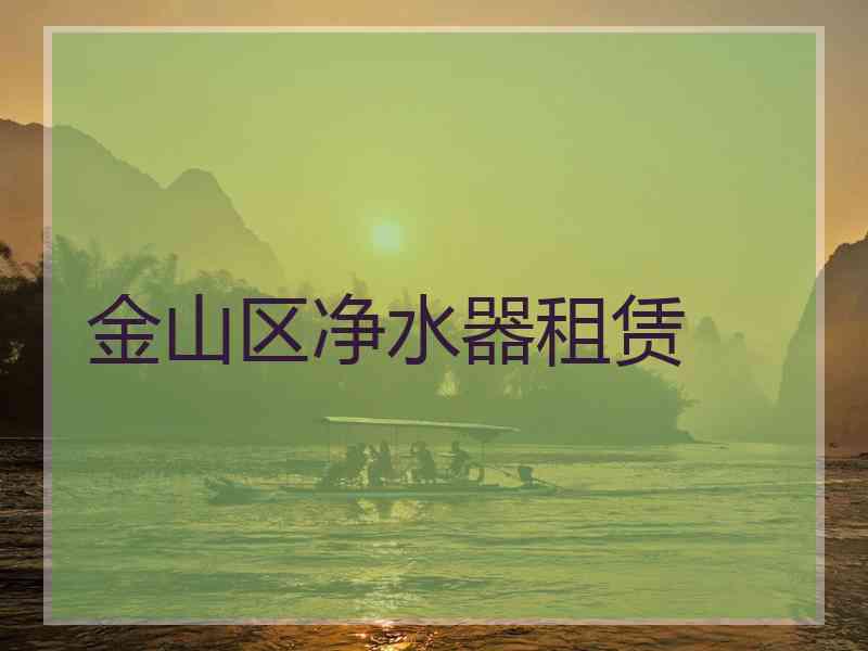 金山区净水器租赁