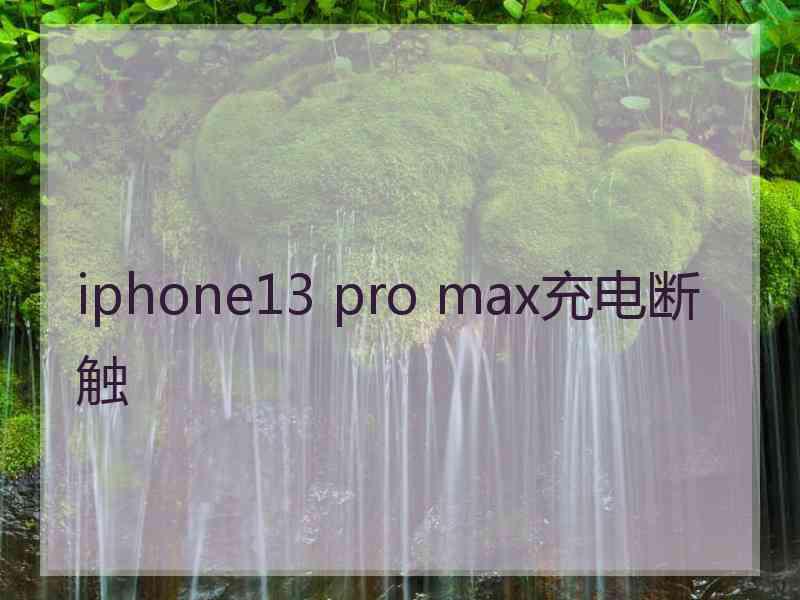 iphone13 pro max充电断触