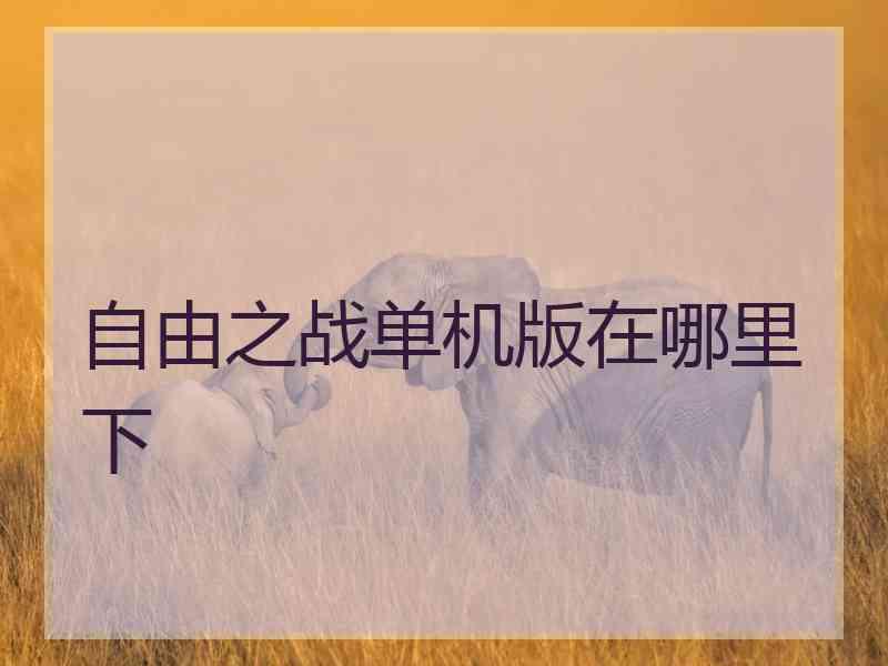 自由之战单机版在哪里下