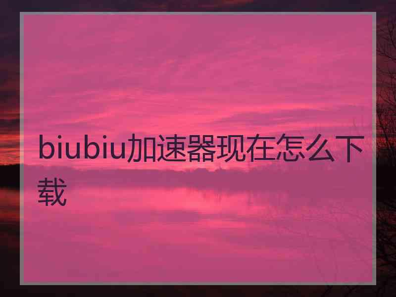 biubiu加速器现在怎么下载