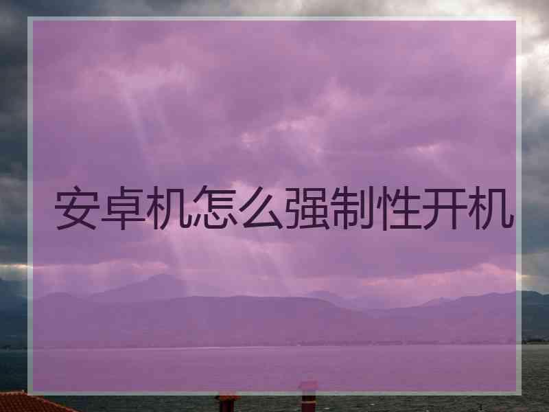 安卓机怎么强制性开机