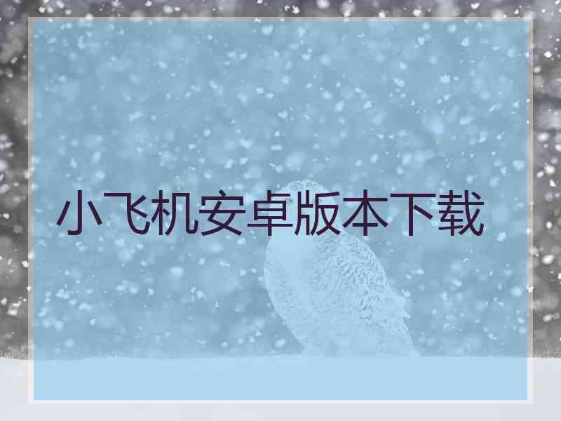 小飞机安卓版本下载