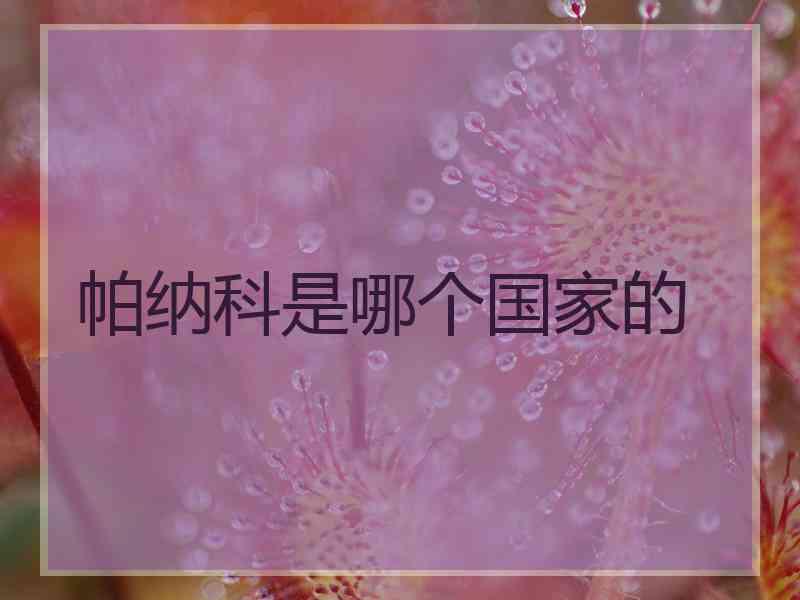 帕纳科是哪个国家的