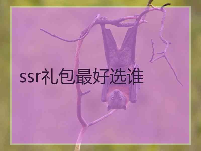 ssr礼包最好选谁