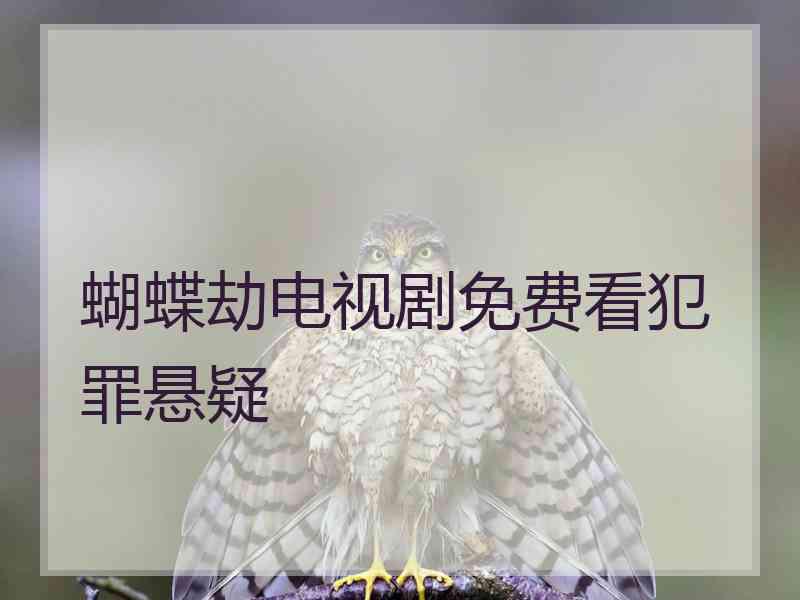 蝴蝶劫电视剧免费看犯罪悬疑