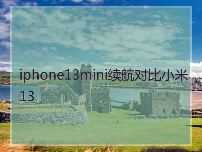 iphone13mini续航对比小米13