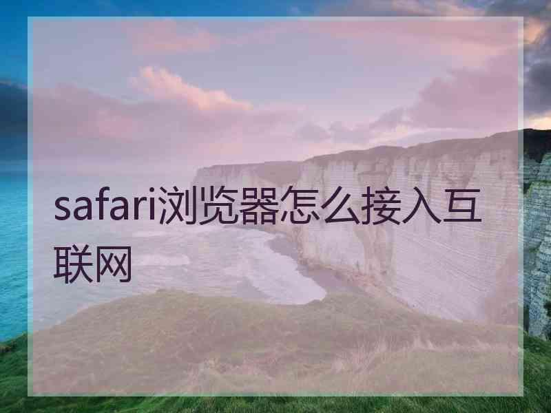 safari浏览器怎么接入互联网