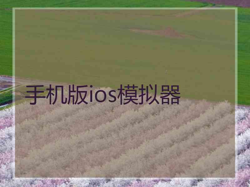 手机版ios模拟器