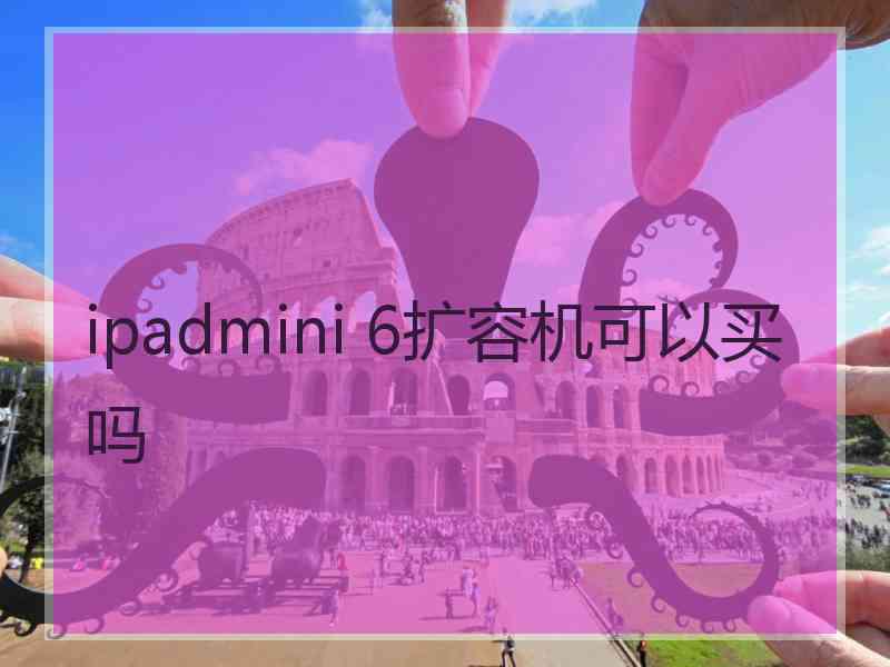 ipadmini 6扩容机可以买吗