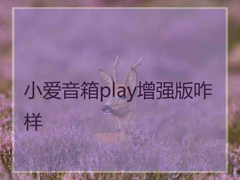 小爱音箱play增强版咋样