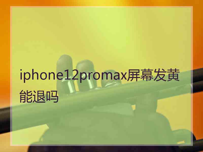 iphone12promax屏幕发黄能退吗
