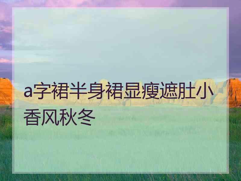 a字裙半身裙显瘦遮肚小香风秋冬