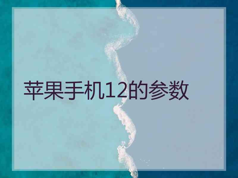 苹果手机12的参数