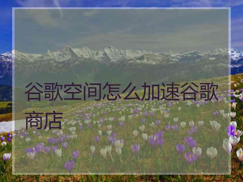 谷歌空间怎么加速谷歌商店