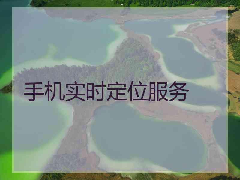 手机实时定位服务