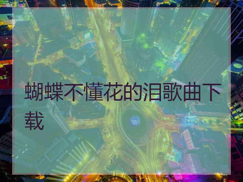 蝴蝶不懂花的泪歌曲下载