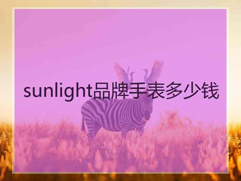 sunlight品牌手表多少钱