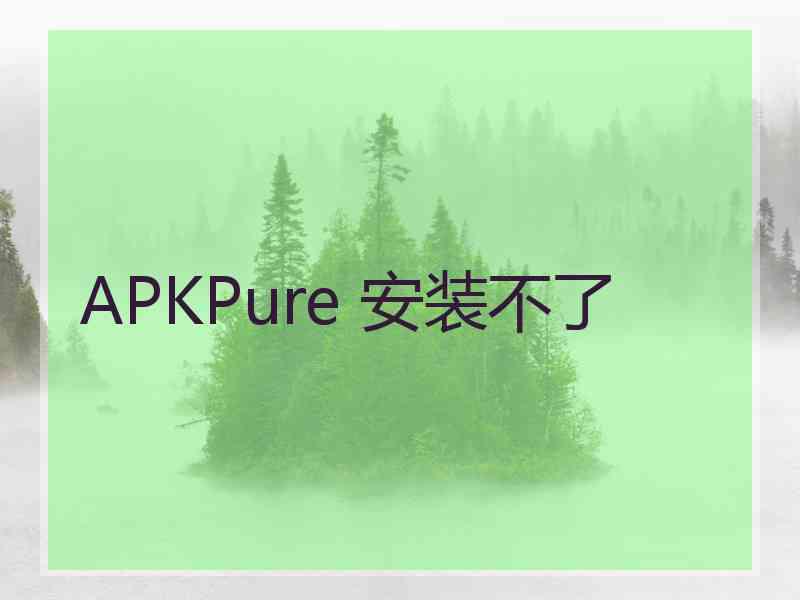 APKPure 安装不了