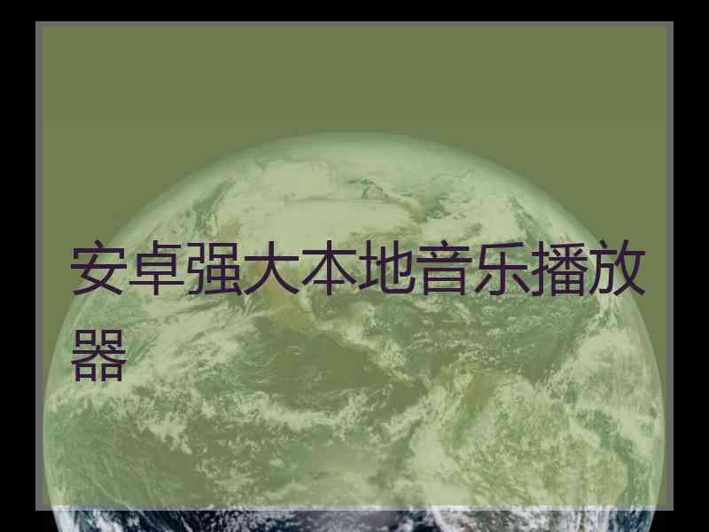 安卓强大本地音乐播放器