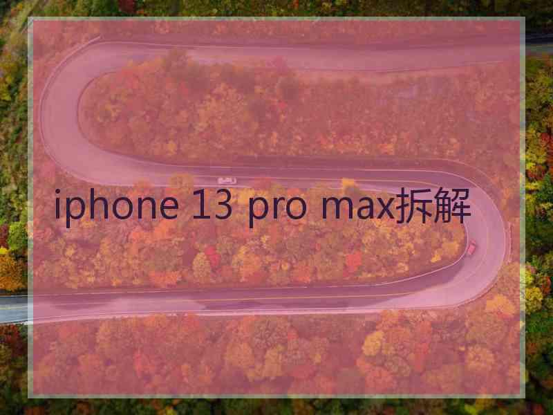 iphone 13 pro max拆解